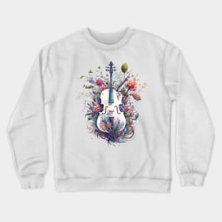 Nature's Symphony: Floral Violins and Rococo Elegance #2 Crewneck Sweatshirt